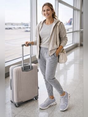 On Cloud 5 Sneakers Women’s 7 Heather Fossil Running Walking Shoes Like New